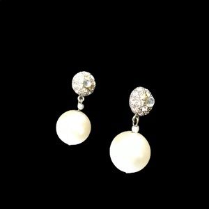 Earrings Vintage Drop Earrings Pearl Tone